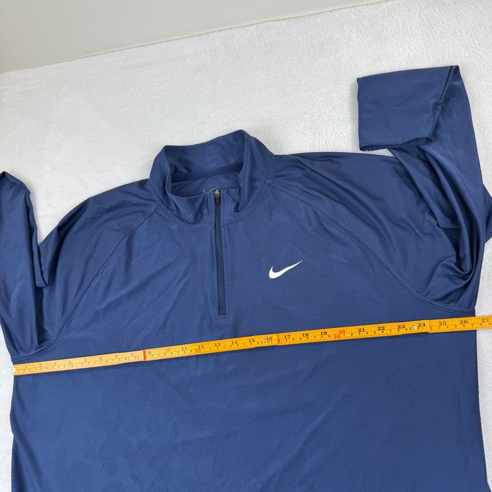 Nike Dri-FIT ADV Quarter-Zip Pullover Mens 2XL Navy Blue Tonal Camo - Picture 8 of 16